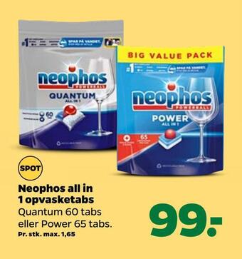 Netto Neophos all in 1 opvasketabs tilbud