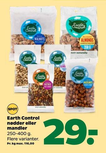 Netto Earth control nødder eller mandler tilbud