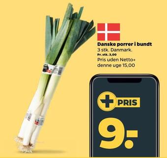 Netto Danske porrer i bundt tilbud