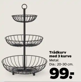 Netto Trådkurv med 3 kurve tilbud