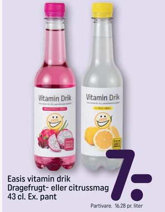 REMA 1000 Easis vitamin drik dragefrugt- eller citrussmag tilbud