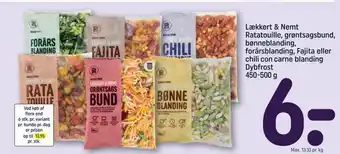 Lækkert & nemt ratatouille, grøntsagsbund, bønneblanding, forårsblanding, fajita eller chili con carne blanding
