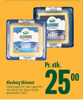 Min Købmand Klovborg skiveost tilbud