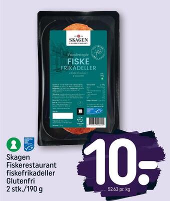 REMA 1000 Skagen fiskerestaurant fiskefrikadeller glutenfri tilbud