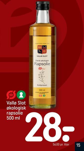 REMA 1000 Vallø slot økologisk rapsolie tilbud