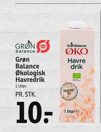 SPAR Grøn balance økologisk havredrik tilbud