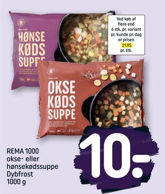 REMA 1000 Rema 1000 okse- eller hønsekødssuppe tilbud
