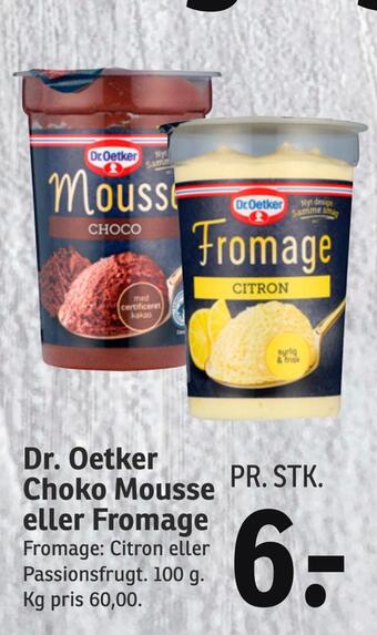 SPAR Dr. oetker choko mousse eller fromage tilbud