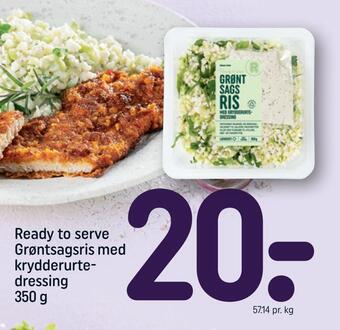REMA 1000 Ready to serve grøntsagsris med krydderurtedressing tilbud