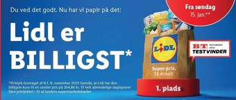 Lidl Lidl er billigst tilbud