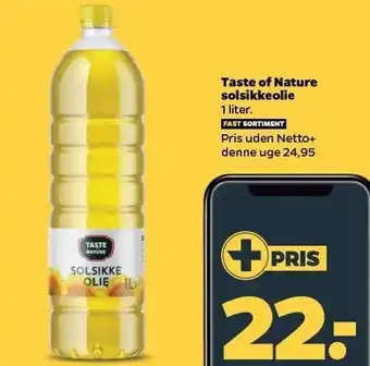 Netto Taste of nature solsikkeolie tilbud