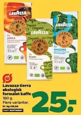 Netto Lavazza tierra øko formalet kaffe tilbud