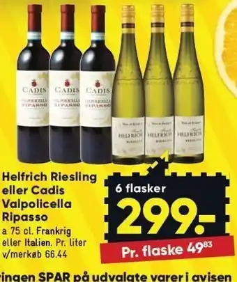 Helfrich riesling el. cadis valpolicella ripasso