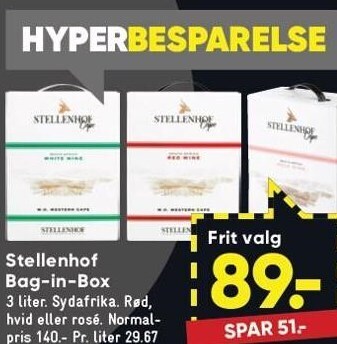 Bilka Stellenhof bag-in-box tilbud