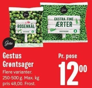 Min Købmand Gestus grøntsager tilbud