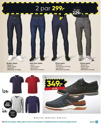 Bilka Herrebukser, poloer, bluser el. sko tilbud