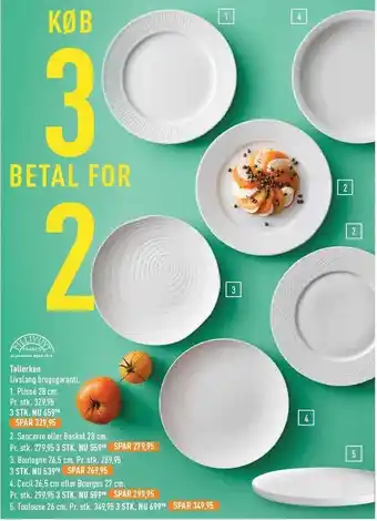 Imerco Tallerkner - køb 3 betal for 2 tilbud