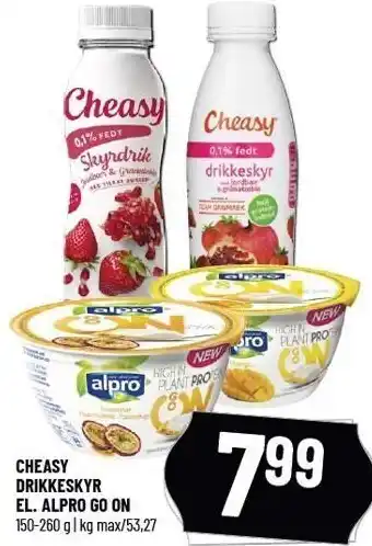 Løvbjerg Cheasy drikkeskyr el. alpro go on tilbud