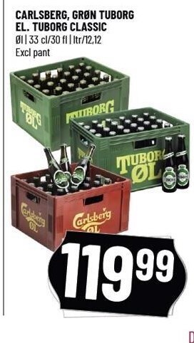 Løvbjerg Carlsberg, grøn tuborg el. tuborg classic tilbud