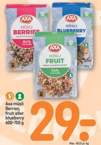 Axa müsli berries, fruit el. blueberry