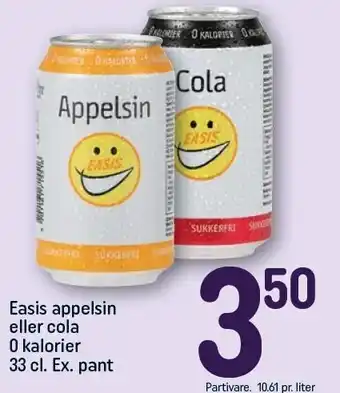 Easis appelsin el. cola 0 kalorier