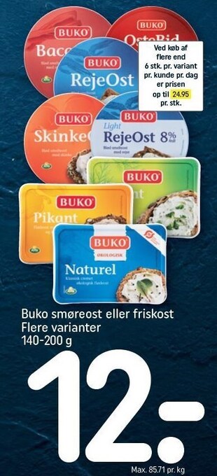 Buko smøreost el. friskost
