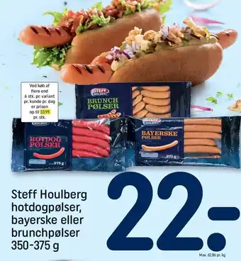 REMA 1000 Hotdogpølser, bayerske el. brunchpølser tilbud