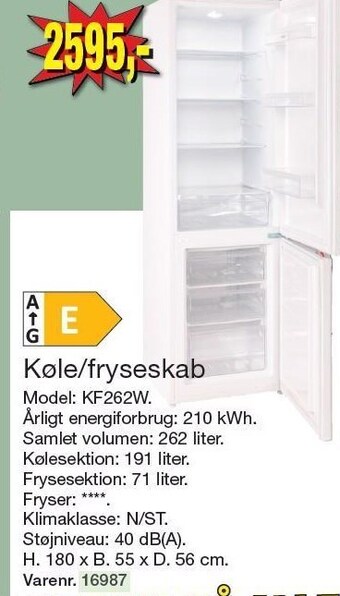 Harald Nyborg Køle/fryseskab tilbud