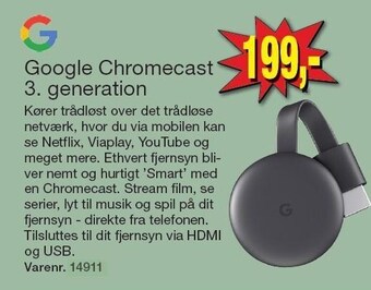 Google chromecast 3. generation