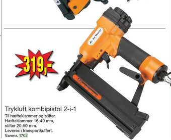 Trykluft kombipistol 2-i-1