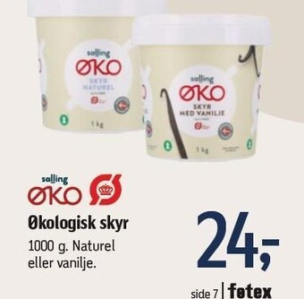 Føtex Økologisk skyr tilbud