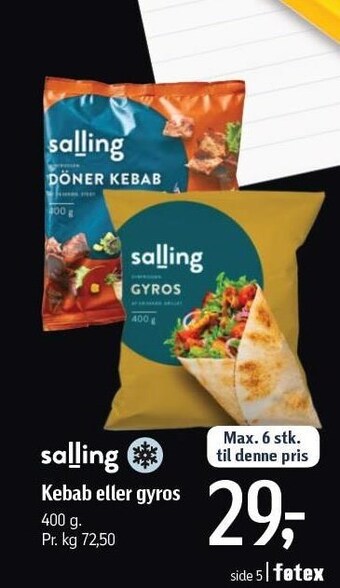 Føtex Kebab eller gyros tilbud