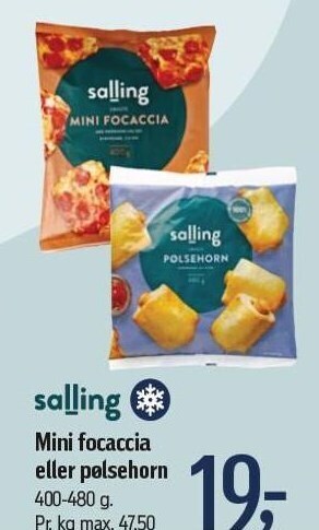 Føtex Mini focaccia eller pølsehorn tilbud