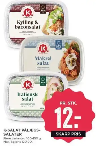 MENY K-salat pålægssalater tilbud