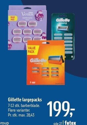 Føtex Gillette largepacks tilbud