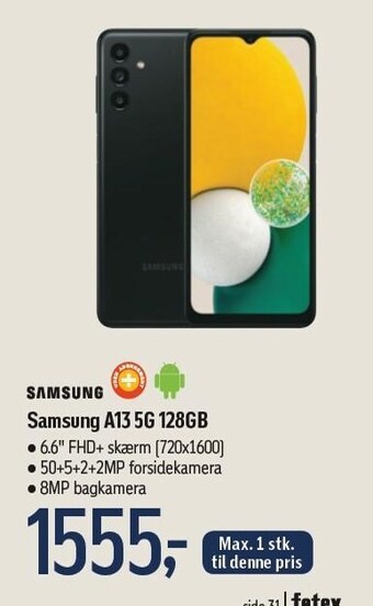 Føtex Samsung a13 5g 128gb tilbud
