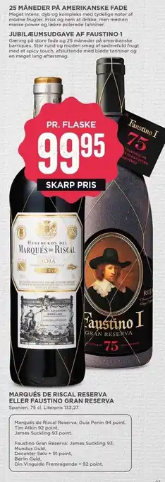 Marqués de riscal reserva el. faustino gran reserva