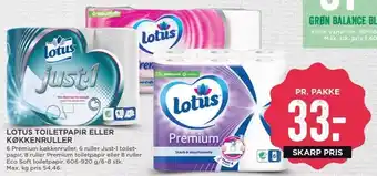 MENY Lotus toiletpapir el. køkkenrulle tilbud