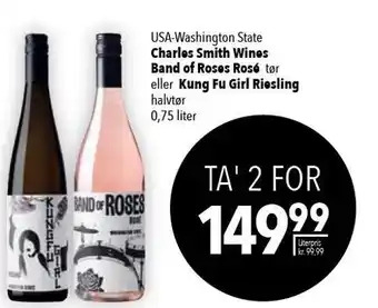 Citti Charles smith wines band of roses rosé tor el. kung fi girl riesling tilbud