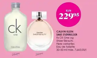 Matas Calvin klein små størrelser tilbud