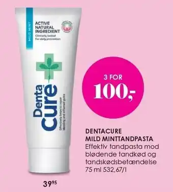 Matas Dentacure mild minttandpasta tilbud
