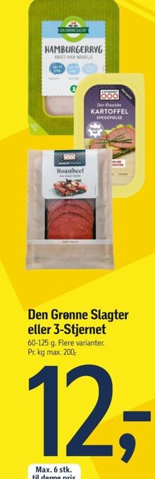 Føtex Den grønne slagter hamburgerryg tilbud