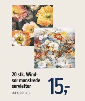 Føtex Windsor servietter tilbud