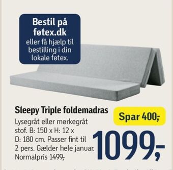 Føtex Ukendt foldemadras tilbud
