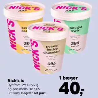 Kvickly Nick's is is tilbud