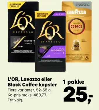 Kvickly Lavazza kaffekapsler tilbud