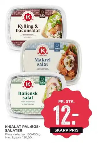 MENY K-salat kylling & baconsalat tilbud