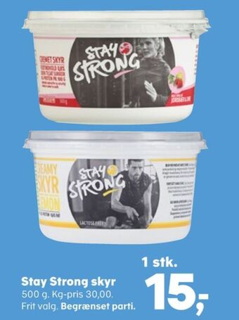 SuperBrugsen Stay strong skyr vanilje tilbud