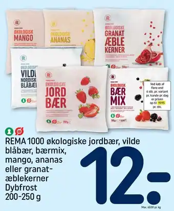 REMA 1000 Rema 100 økologisk frosne bær og frugt tilbud