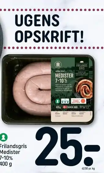 REMA 1000 Frilandsgris medister tilbud